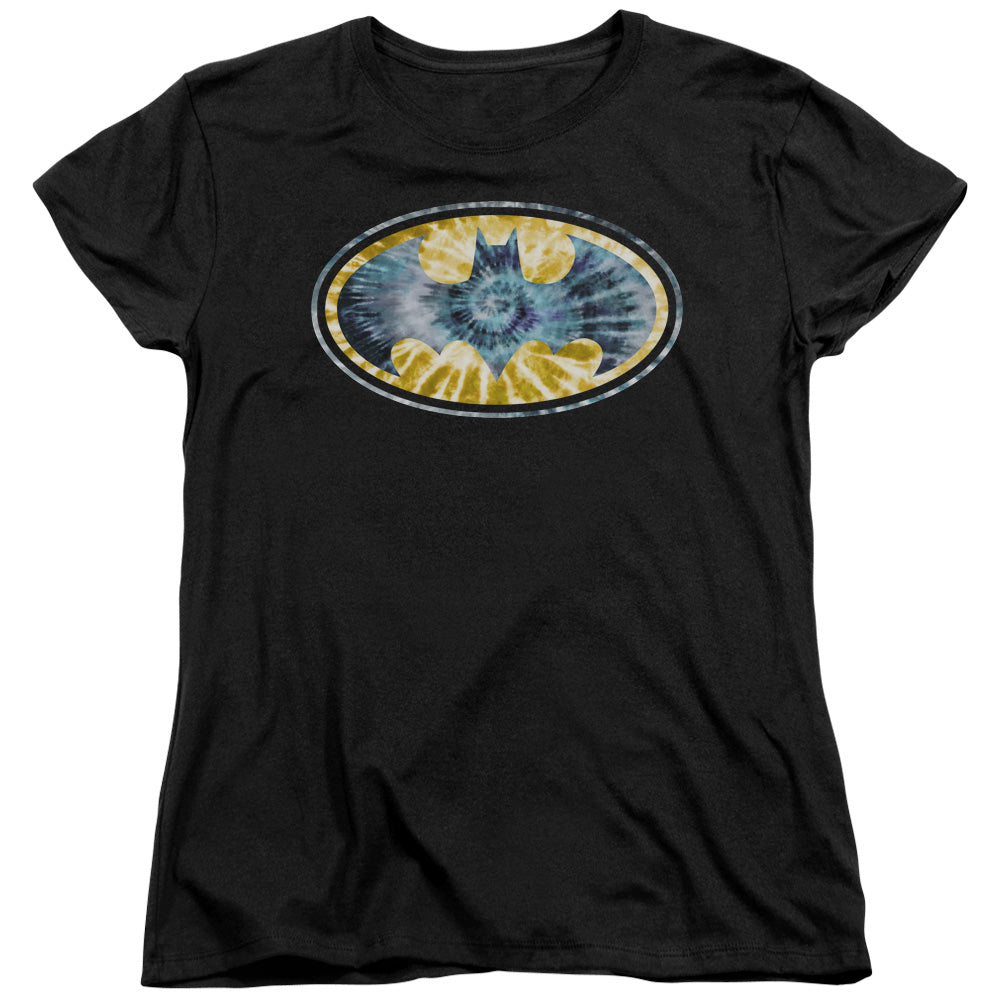 Batman Tie Dye 3 Womens T Shirt Black