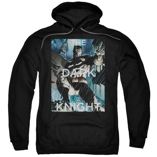 Batman Fighting The Storm Mens Hoodie Black