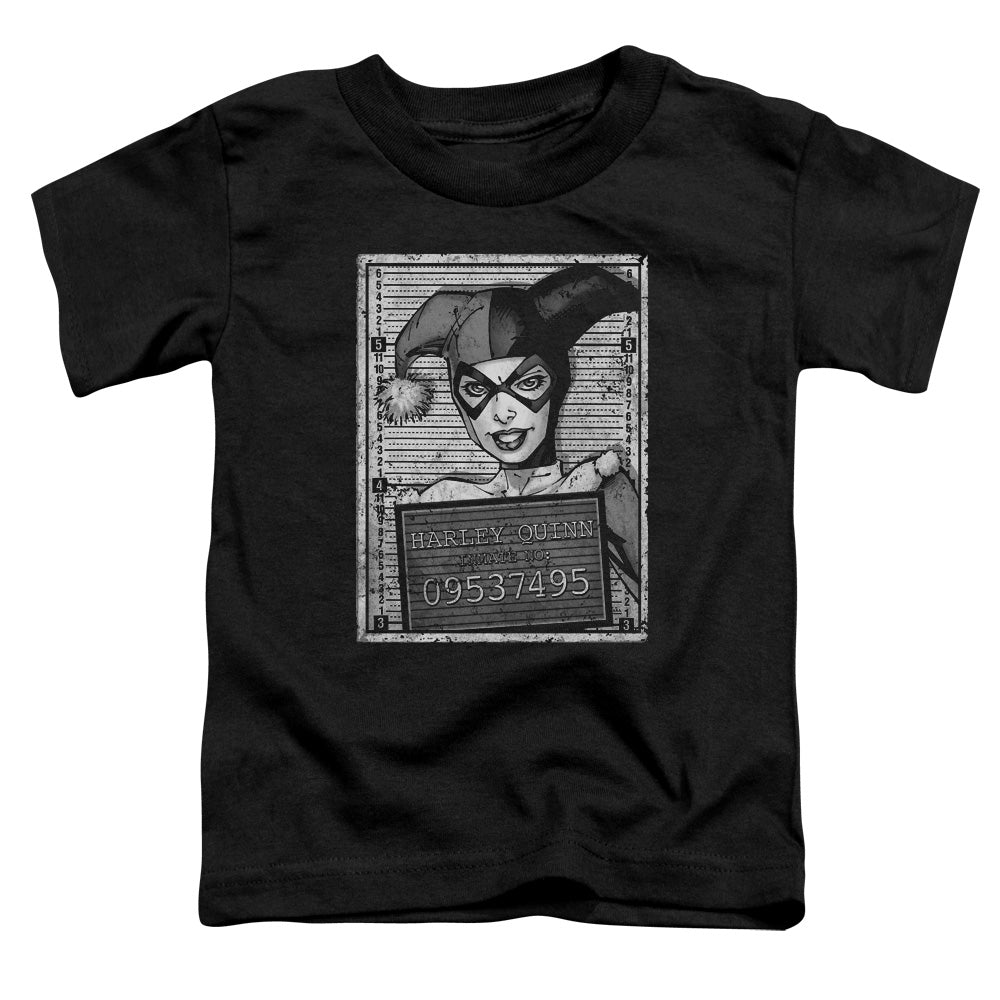 Batman Harley Inmate Toddler Kids Youth T Shirt Black
