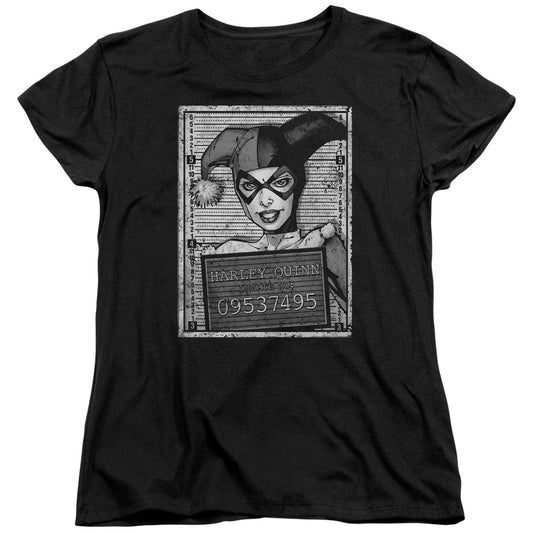 Batman Harley Inmate Womens T Shirt Black