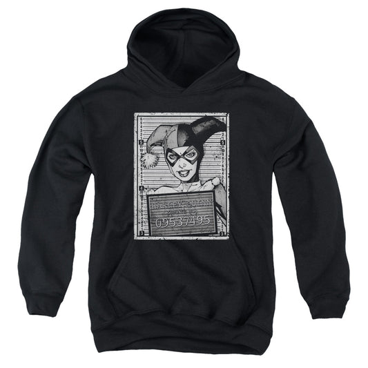 Batman Harley Inmate Kids Youth Hoodie Black