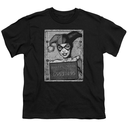 Batman Harley Inmate Kids Youth T Shirt Black
