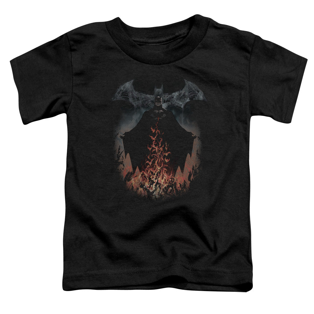 Batman Smoke & Fire Toddler Kids Youth T Shirt Black