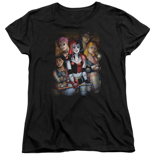 Batman Bad Girls Womens T Shirt Black