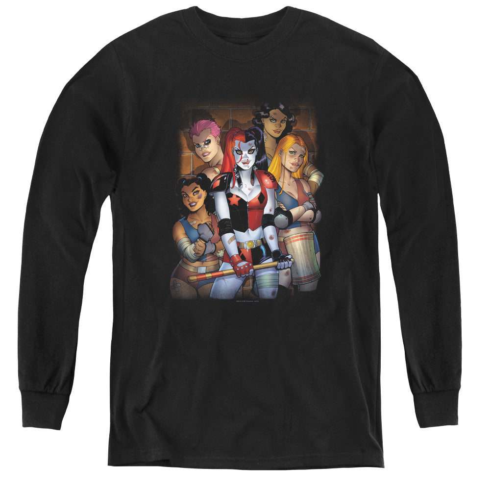 Batman Bad Girls Long Sleeve Kids Youth T Shirt Black