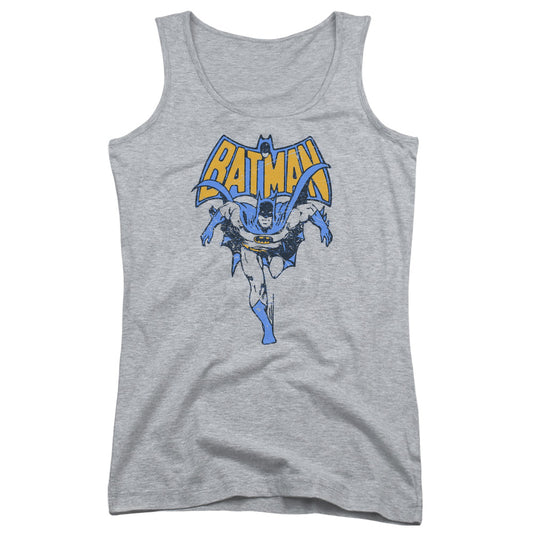 Batman Vintage Run Womens Tank Top Shirt Athletic Heather