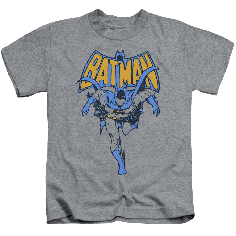 Batman Vintage Run Juvenile Kids Youth T Shirt Athletic Heather