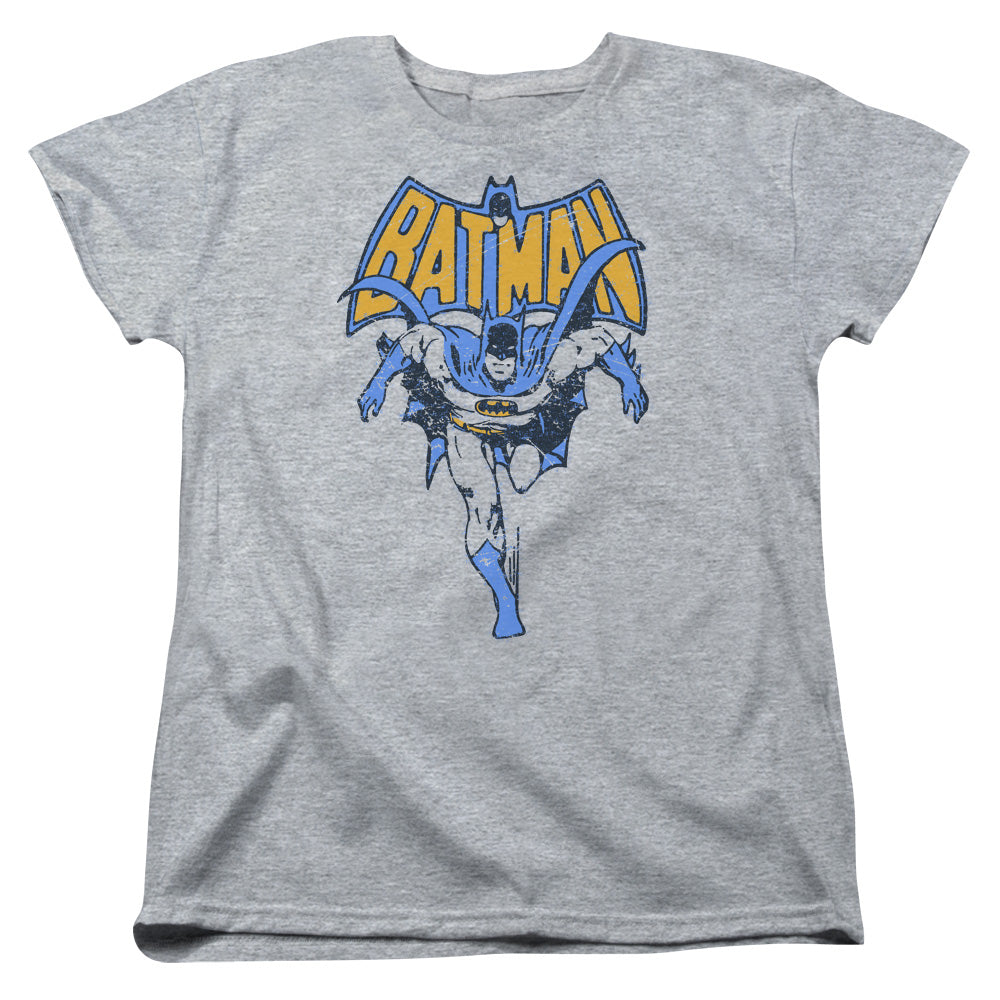Batman Vintage Run Womens T Shirt Athletic Heather