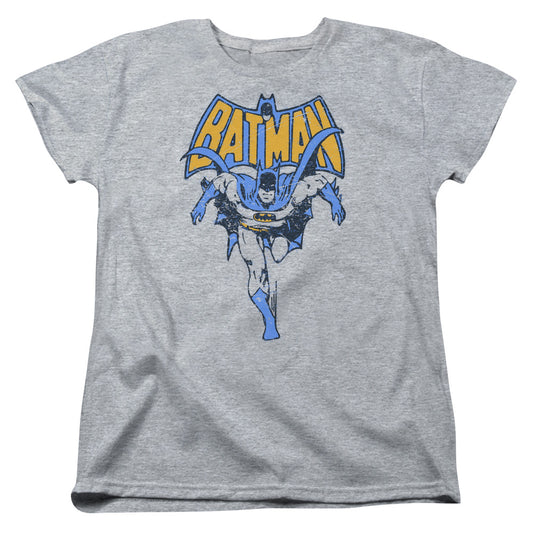 Batman Vintage Run Womens T Shirt Athletic Heather