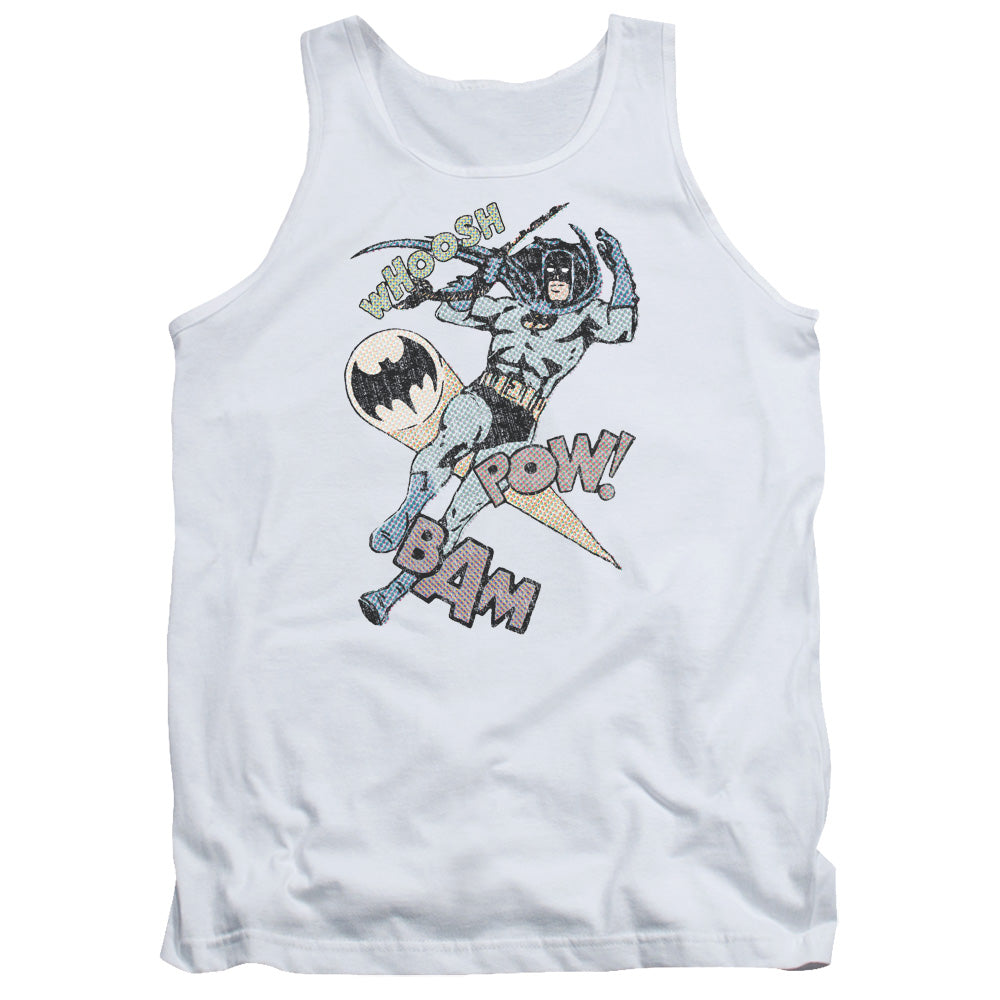 Batman Halftone Swing Mens Tank Top Shirt White