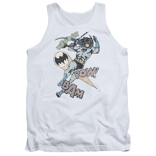 Batman Halftone Swing Mens Tank Top Shirt White