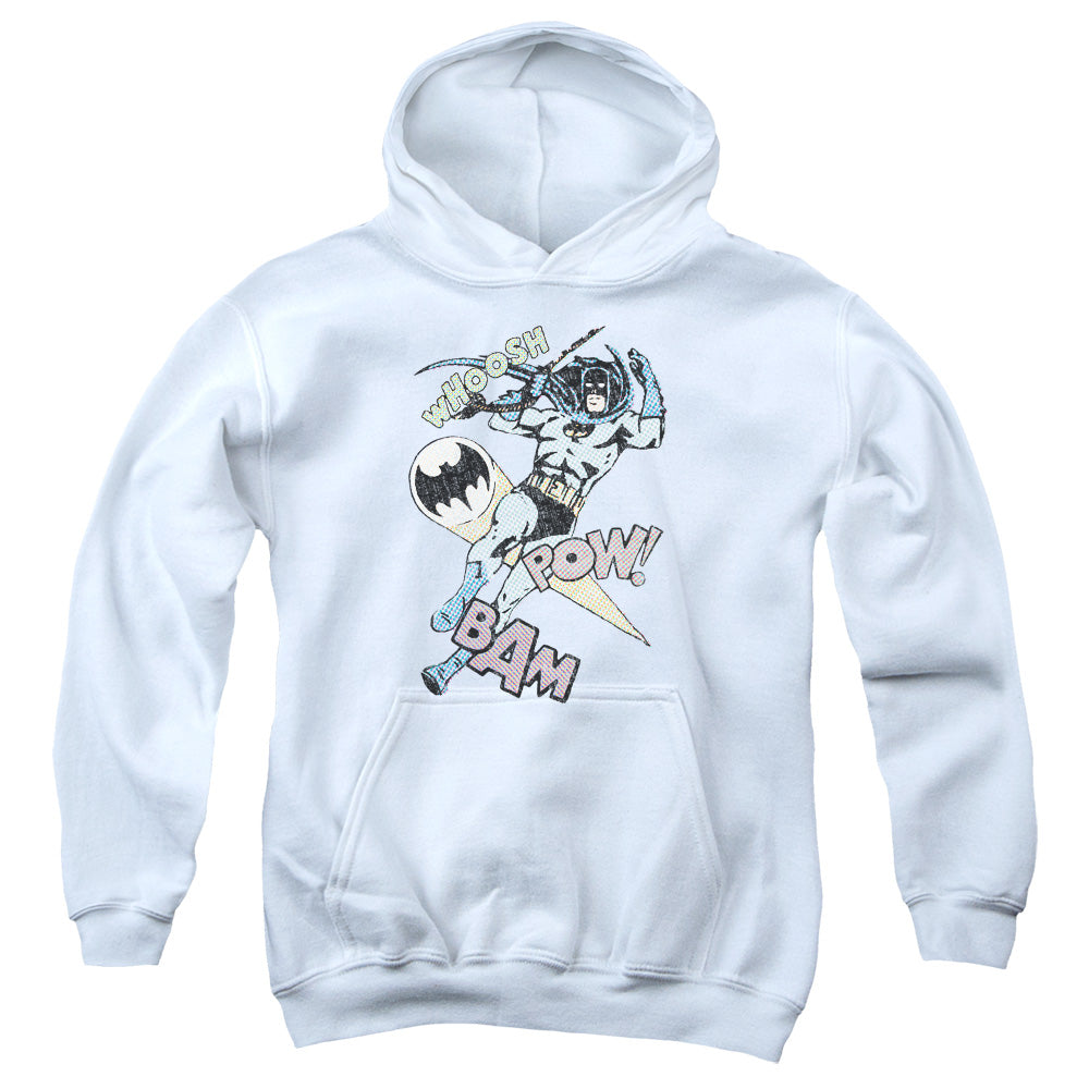 Batman Halftone Swing Kids Youth Hoodie White