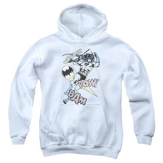 Batman Halftone Swing Kids Youth Hoodie White