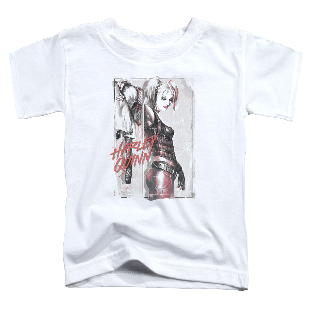 Batman Ink Wash Harley Toddler Kids Youth T Shirt White