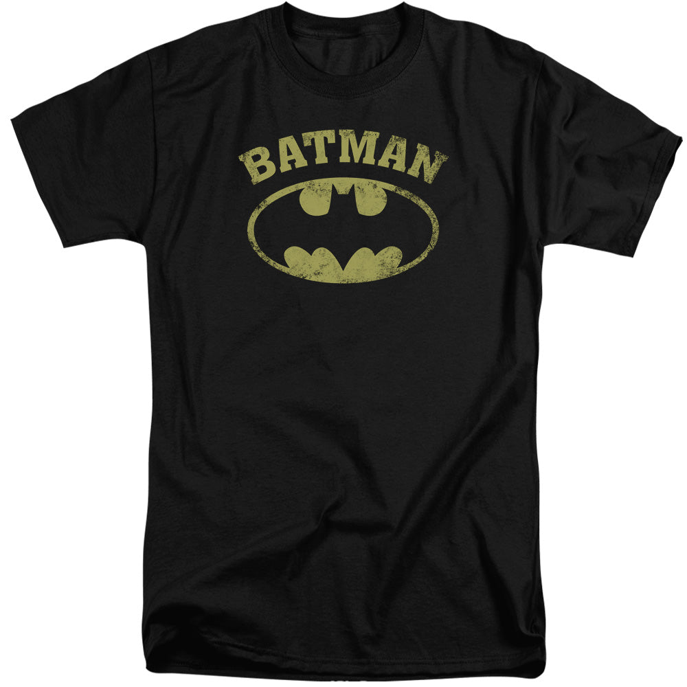Batman Over Symbol Mens Tall T Shirt Black