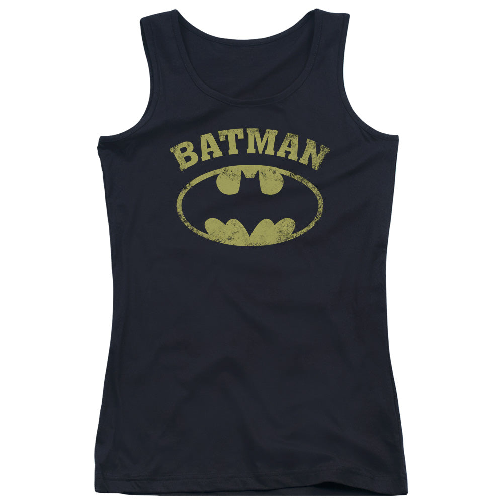 Batman Over Symbol Womens Tank Top Shirt Black