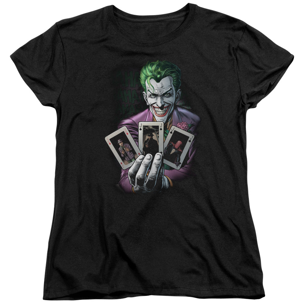 Batman 3 Of A Kind Womens T Shirt Black