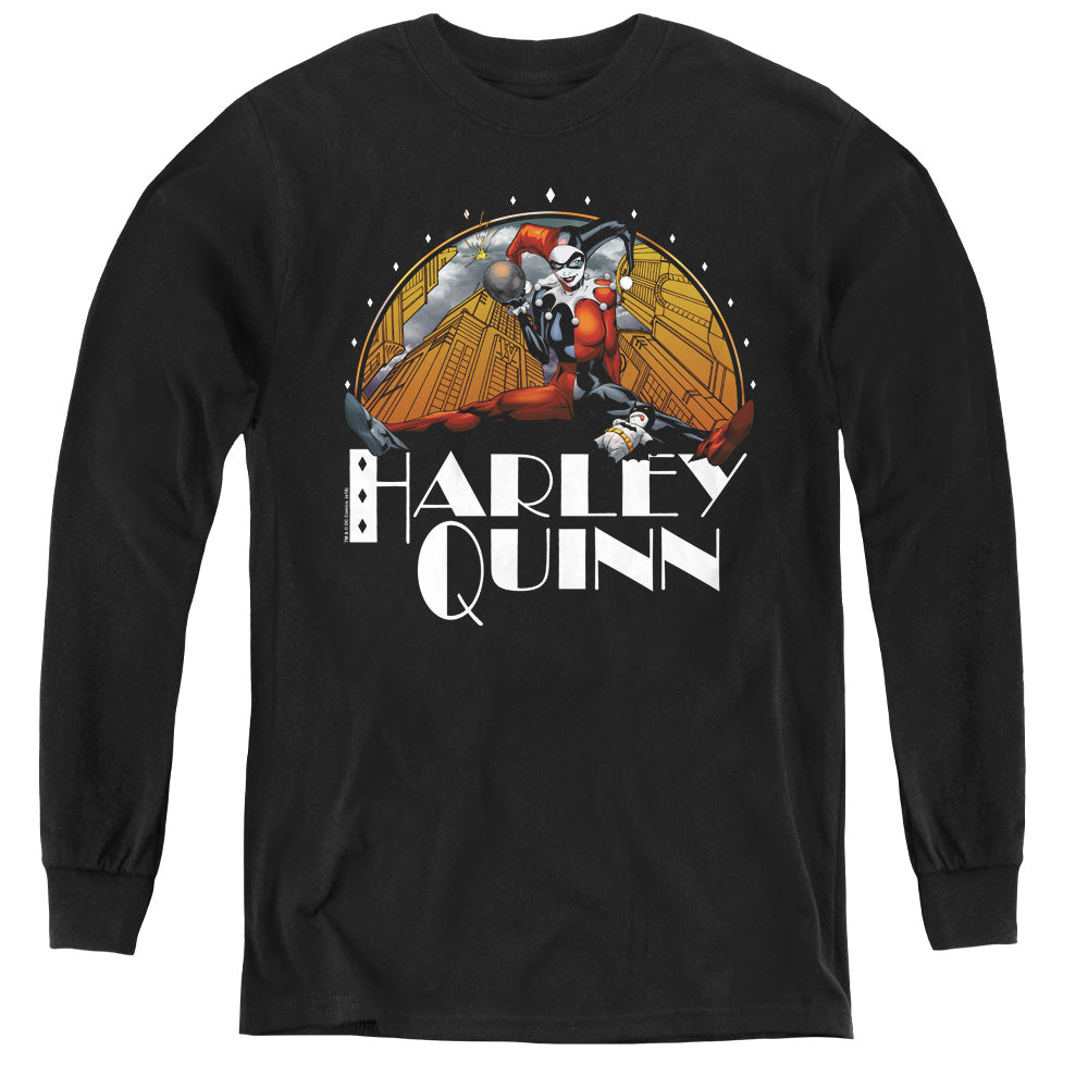 Batman Play Date Long Sleeve Kids Youth T Shirt Black
