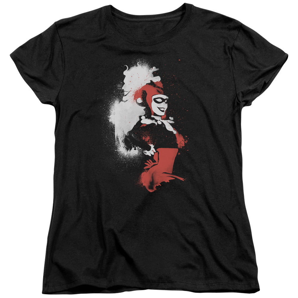 Batman Splatered Couple Womens T Shirt Black