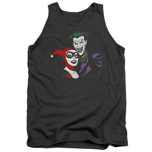 Batman Joker & Harley Mens Tank Top Shirt Charcoal
