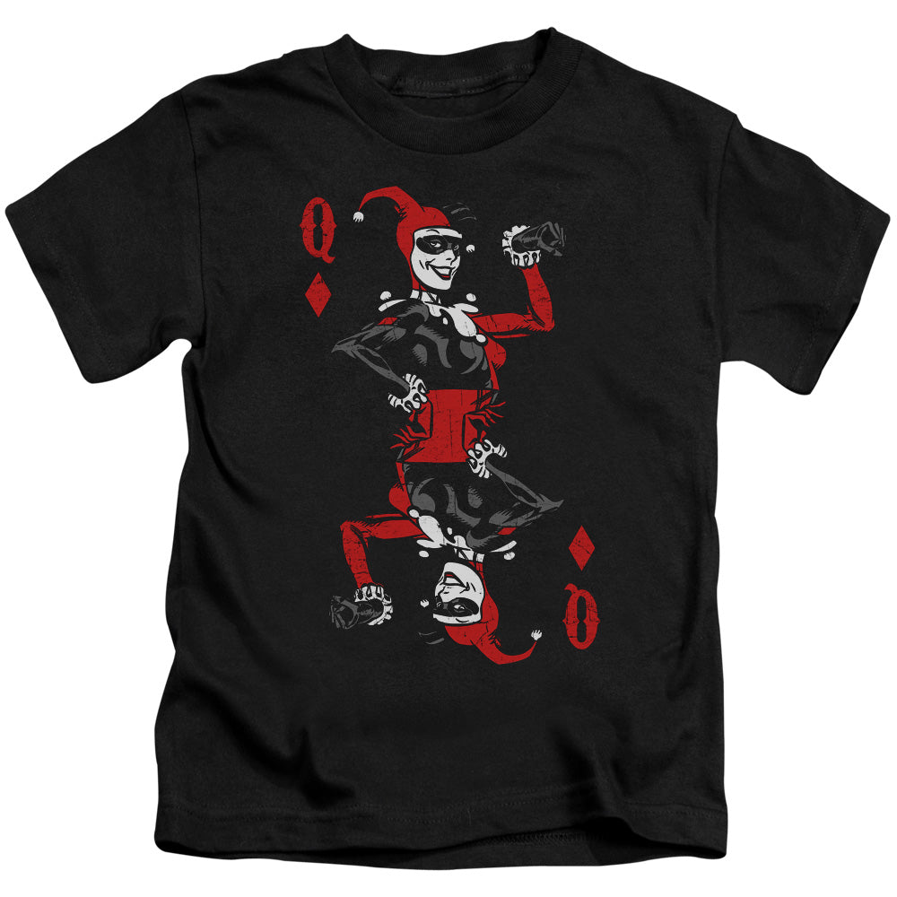 Batman Quinn Of Diamonds Juvenile Kids Youth T Shirt Black