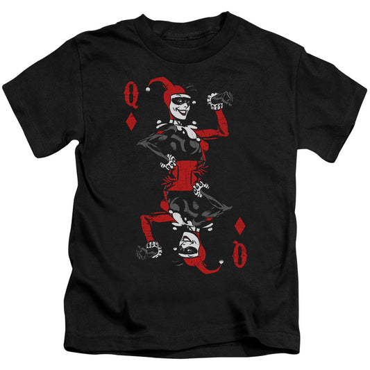 Batman Quinn Of Diamonds Juvenile Kids Youth T Shirt Black