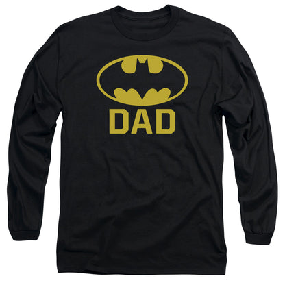Batman Bat Dad Mens Long Sleeve Shirt Black