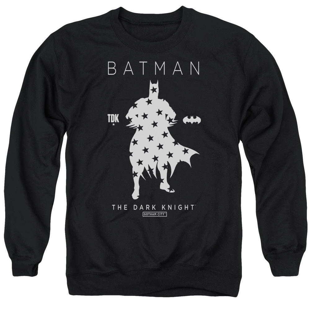 Batman Star Silhouete Mens Crewneck Sweatshirt Black