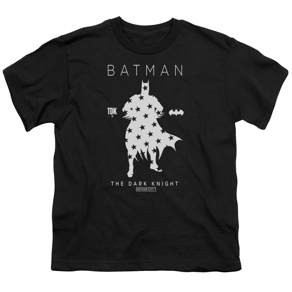Batman Star Silhouete Kids Youth T Shirt Black