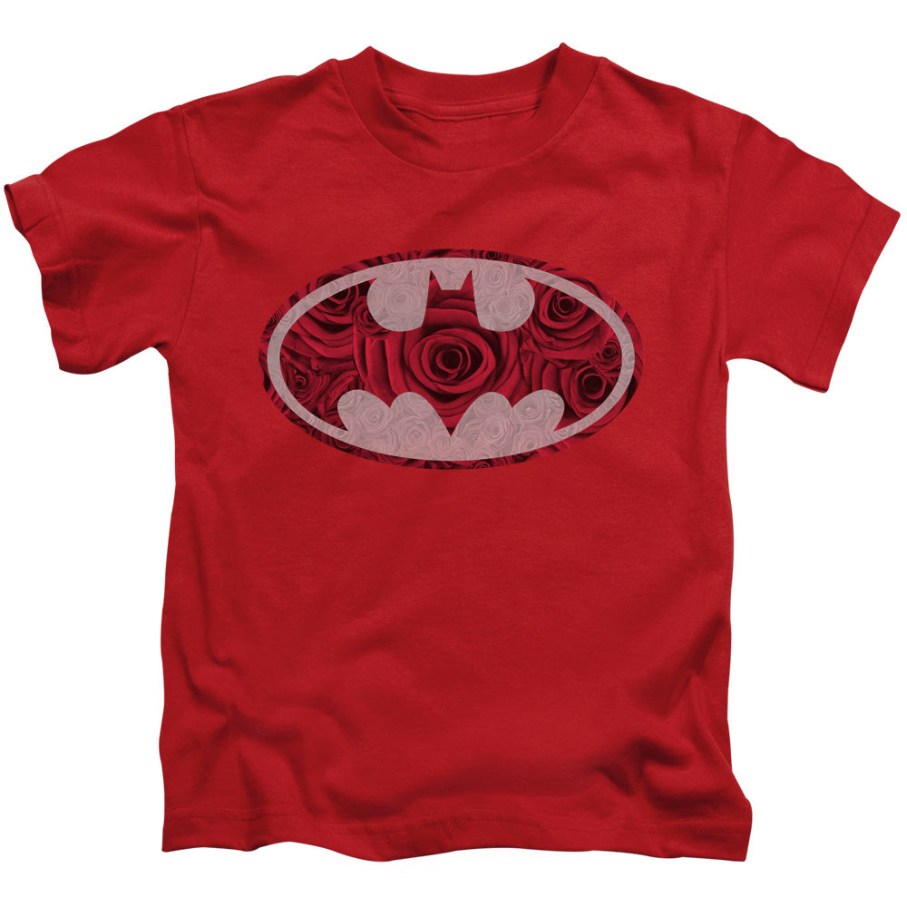 Batman Rosey Signal Juvenile Kids Youth T Shirt Red