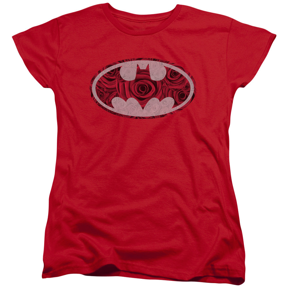Batman Rosey Signal Womens T Shirt Red