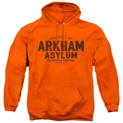 Batman Arkham Asylum Mens Hoodie Orange