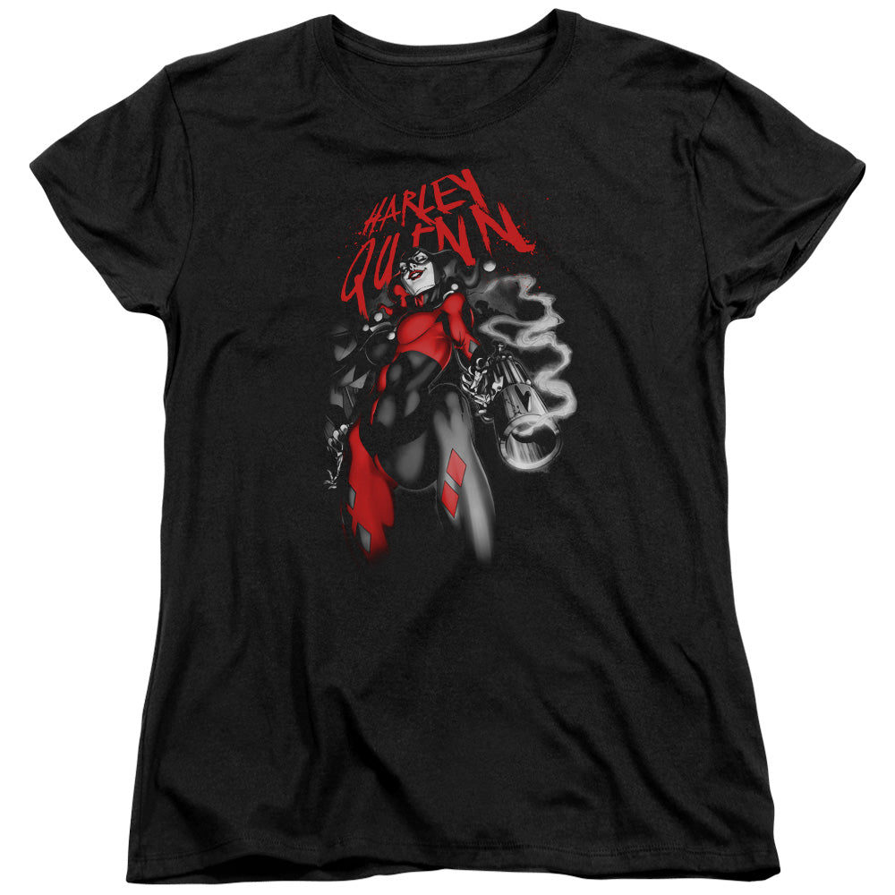 Batman Down The Barrel Womens T Shirt Black