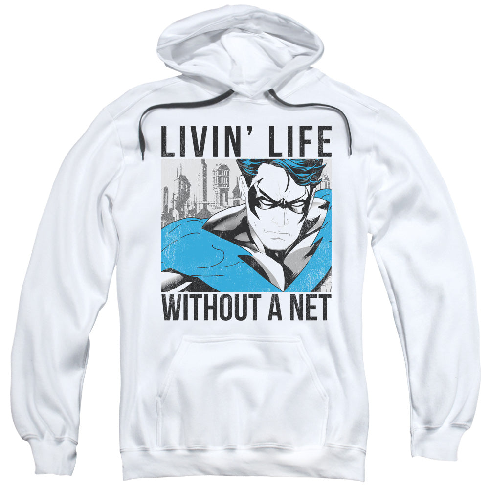 Batman Without A Net Mens Hoodie White