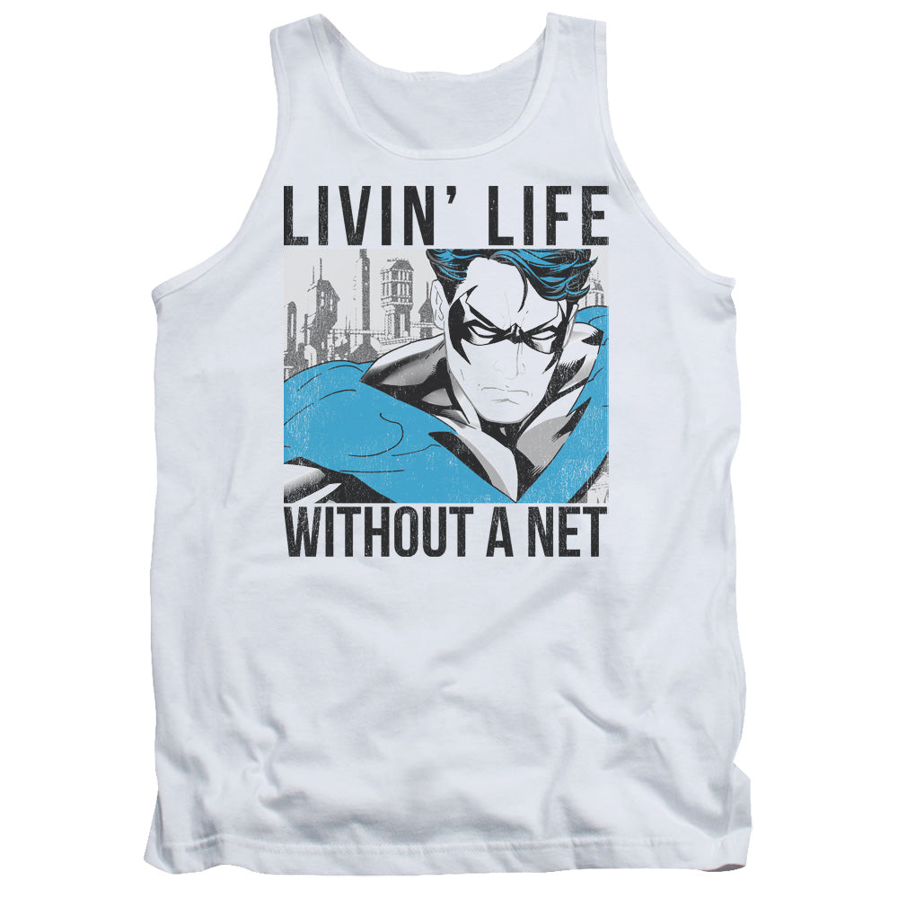 Batman Without A Net Mens Tank Top Shirt White