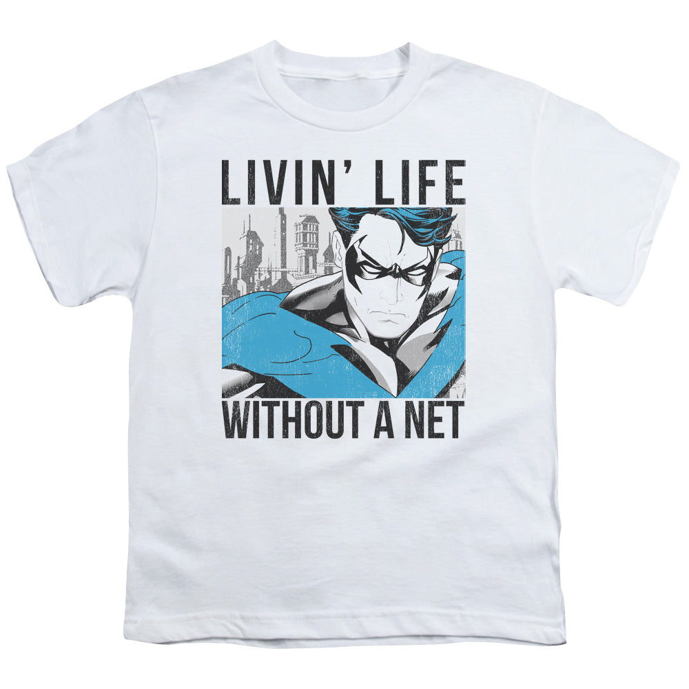 Batman Without A Net Kids Youth T Shirt White