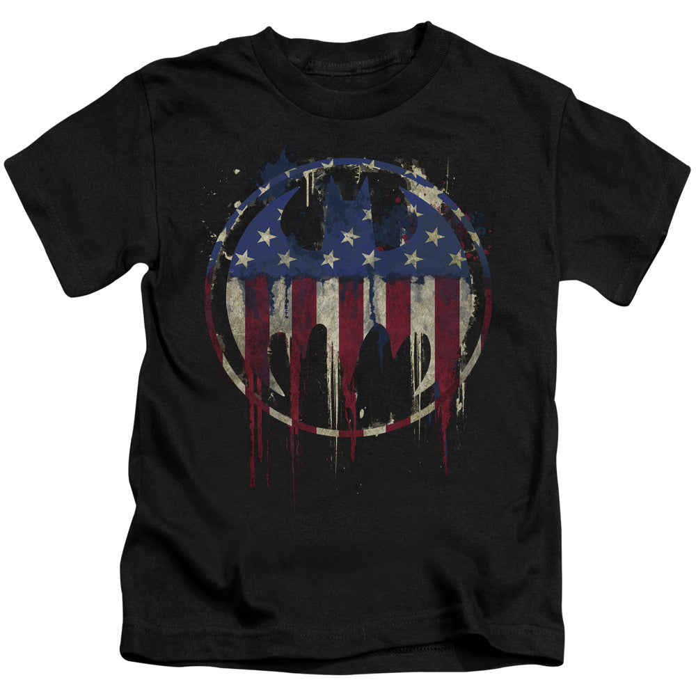 Batman Bleeding Signal Juvenile Kids Youth T Shirt Black