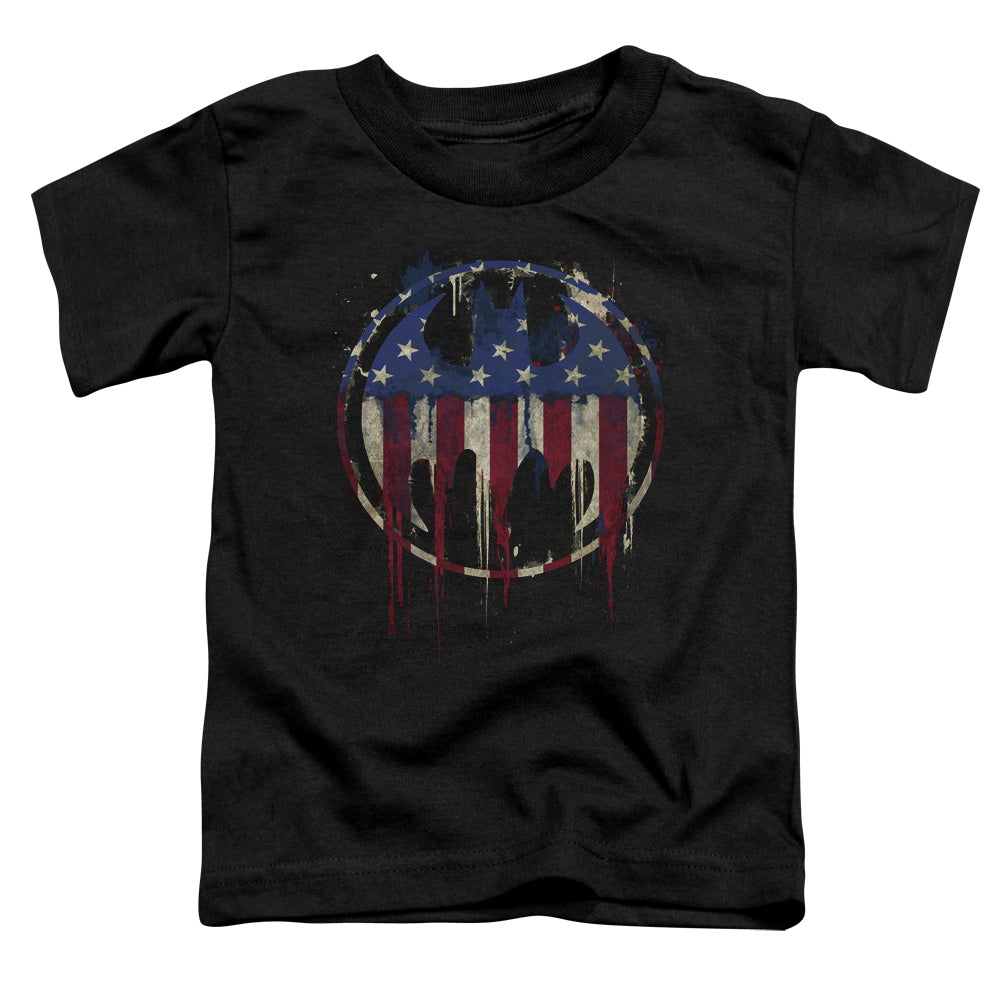 Batman Bleeding Signal Toddler Kids Youth T Shirt Black