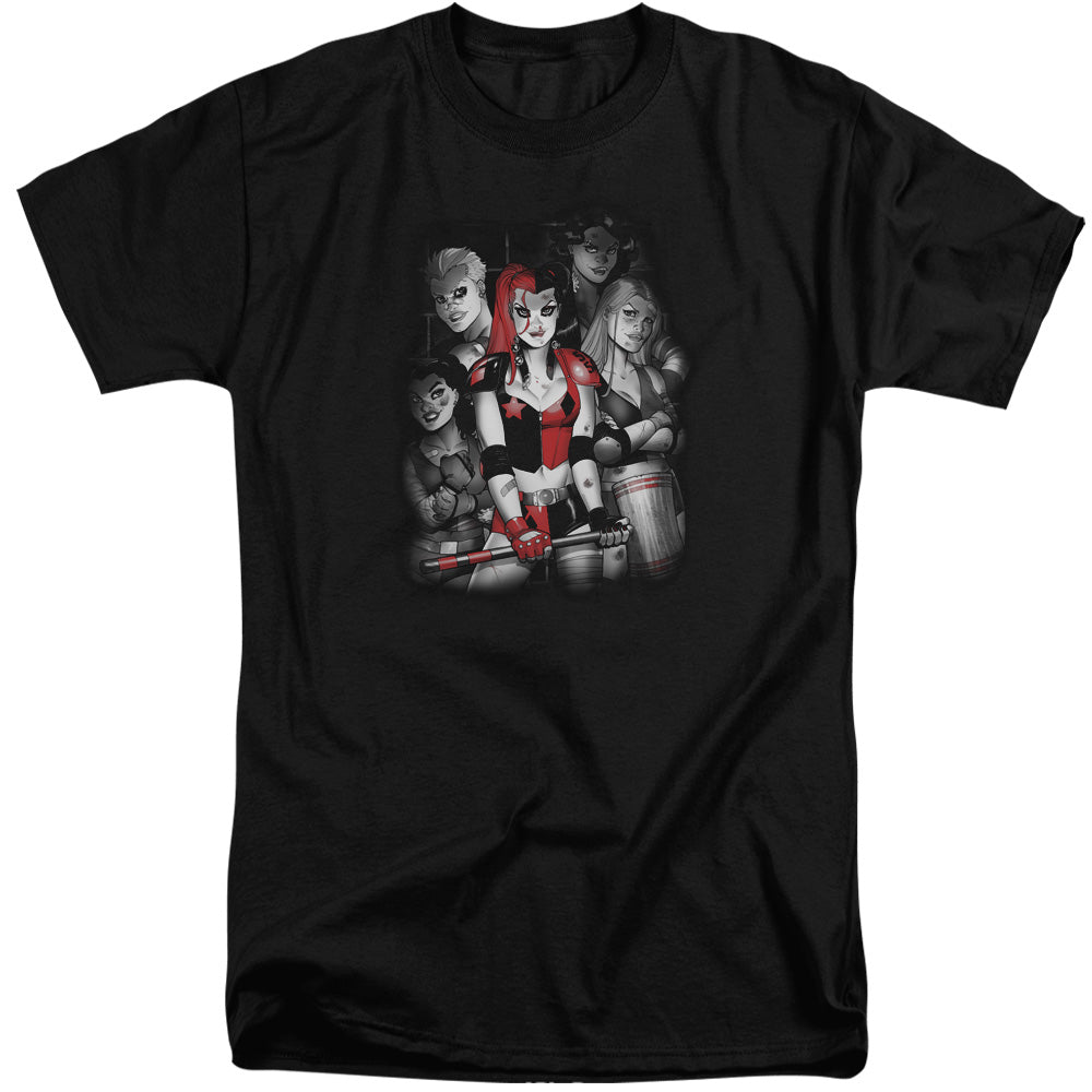 Batman Bad Gals Bw Mens Tall T Shirt Black