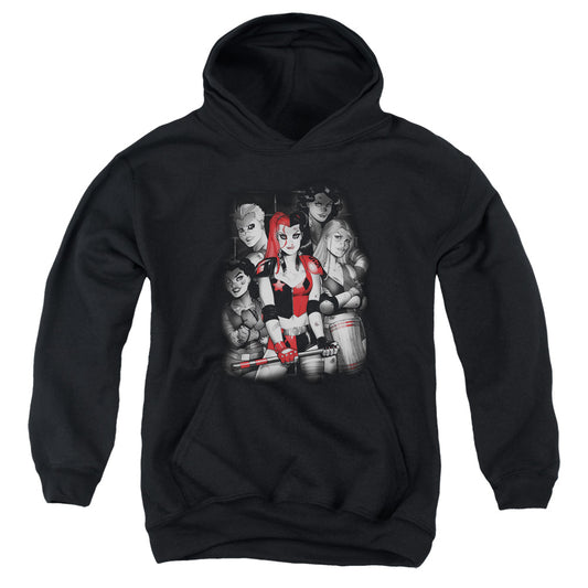 Batman Bad Gals Bw Kids Youth Hoodie Black