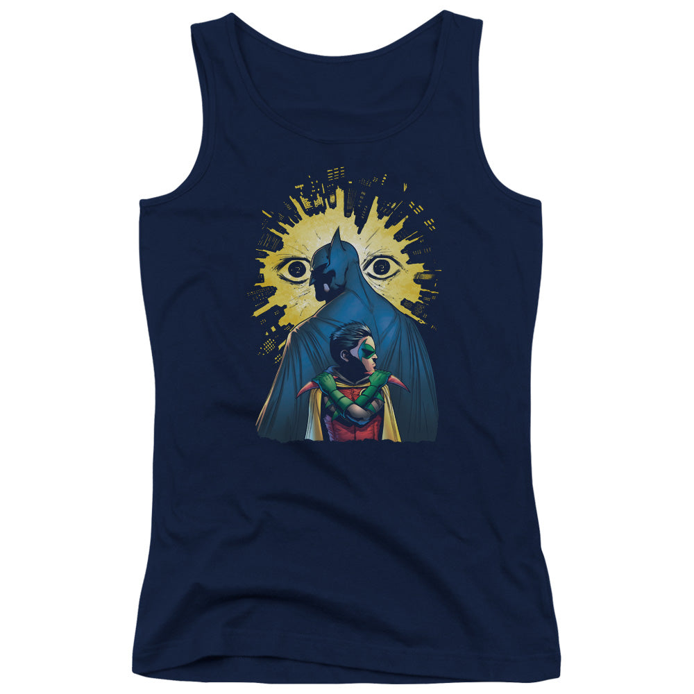 Batman Watchers Womens Tank Top Shirt Navy Blue