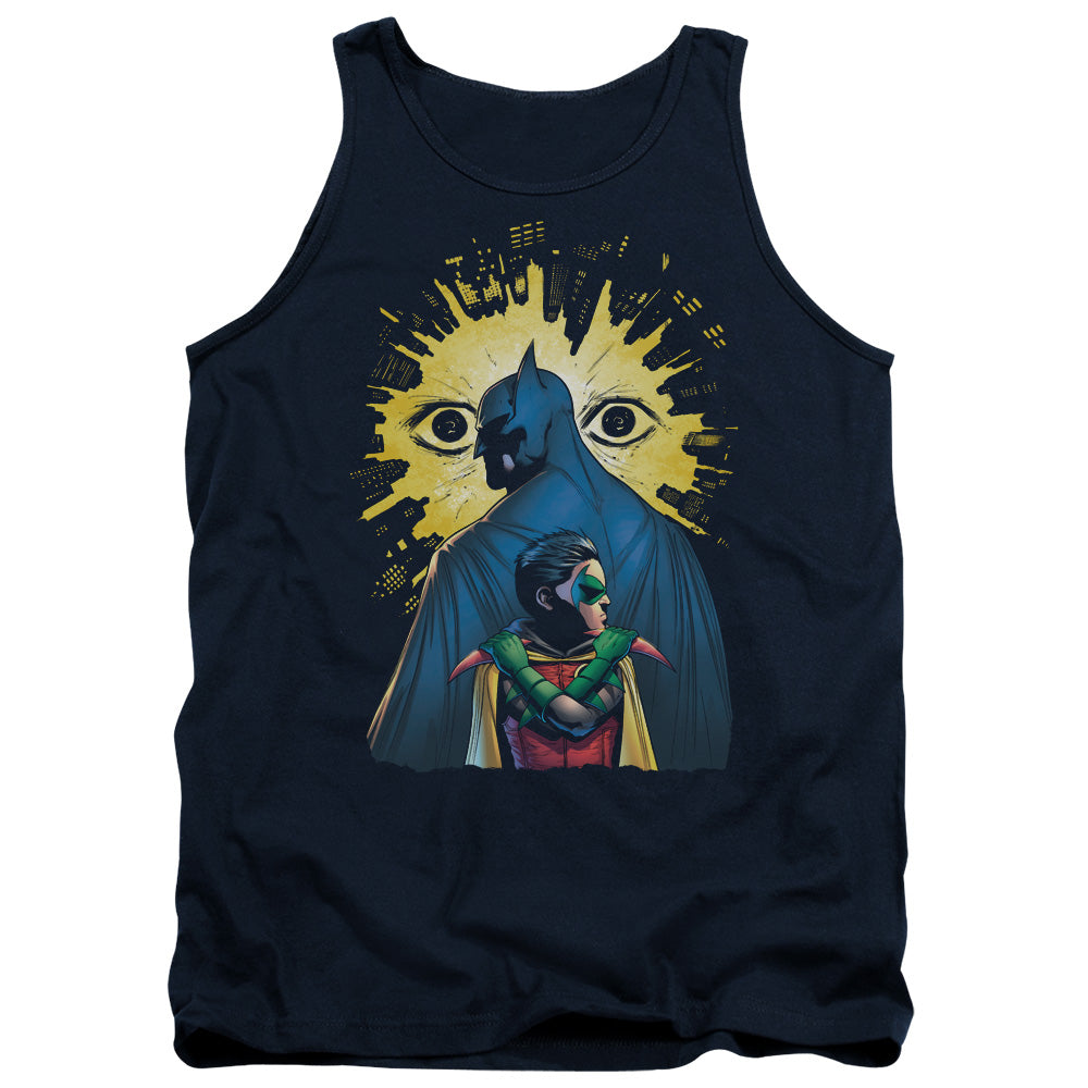 Batman Watchers Mens Tank Top Shirt Navy Blue