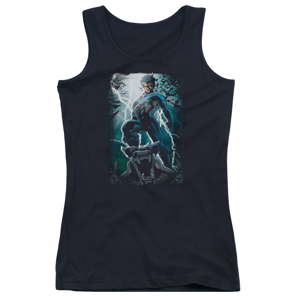 Batman Night Light Womens Tank Top Shirt Black