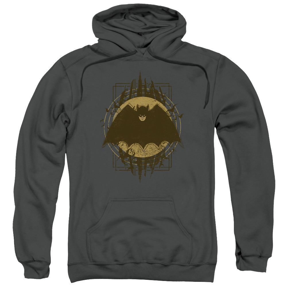 Batman Batman Crest Mens Hoodie Charcoal