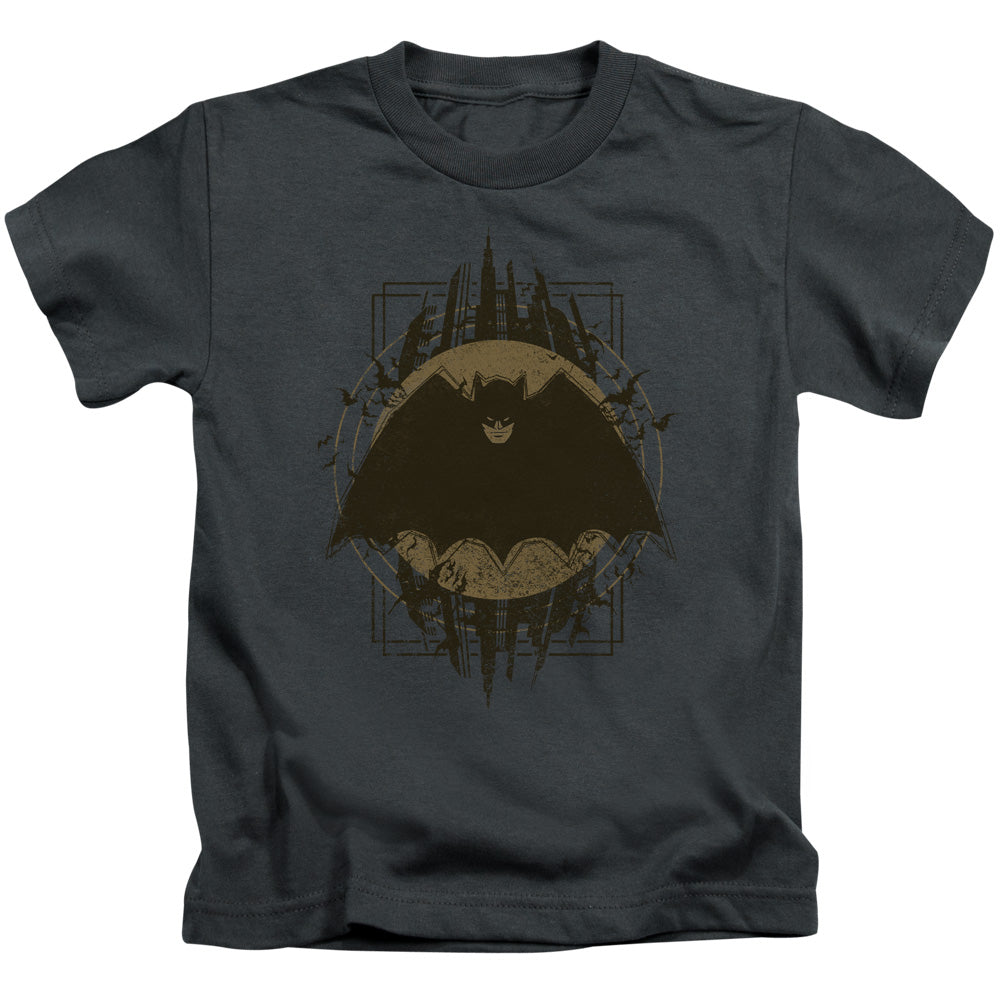 Batman Batman Crest Juvenile Kids Youth T Shirt Charcoal