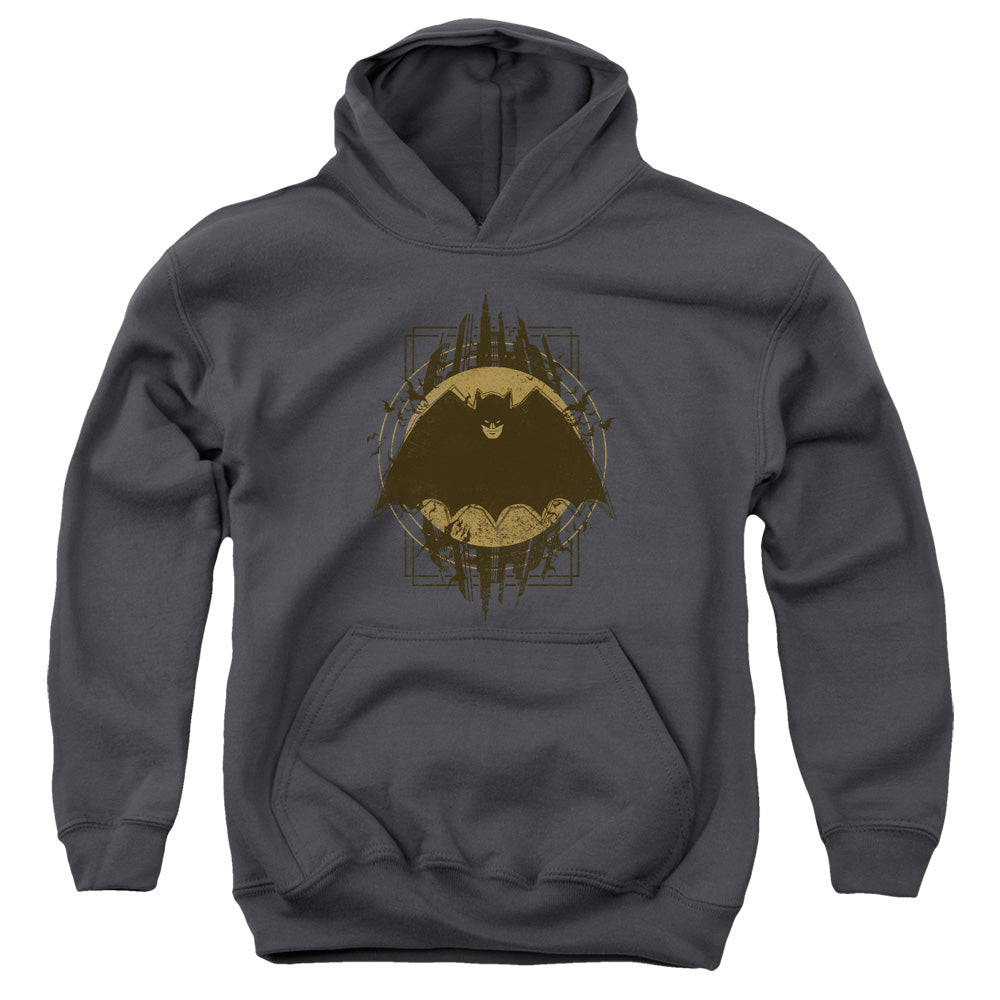 Batman Batman Crest Kids Youth Hoodie Charcoal