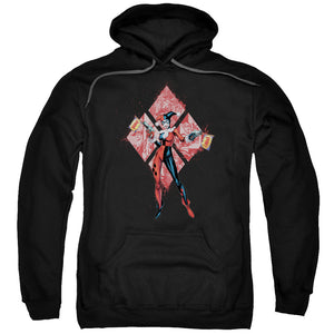 Batman Harley Quinn (Diamonds) Mens Hoodie Black