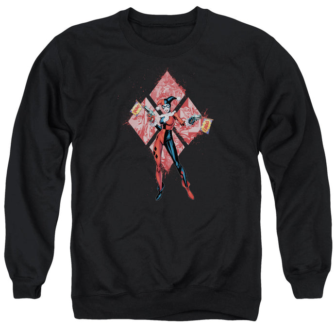 Batman Harley Quinn (Diamonds) Mens Crewneck Sweatshirt Black