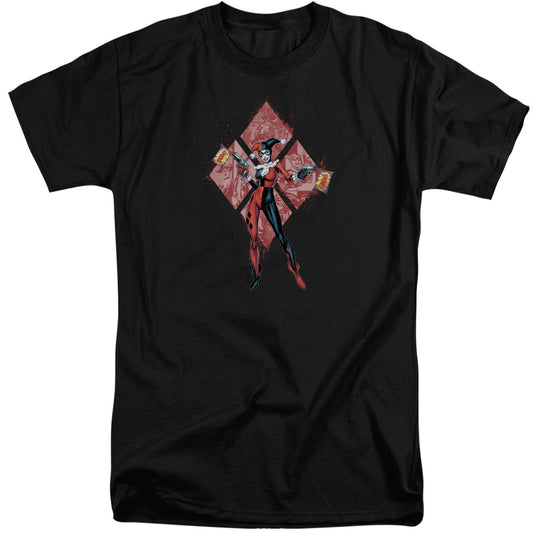 Batman Harley Quinn (Diamonds) Mens Tall T Shirt Black