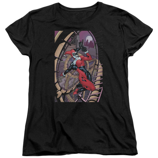 Batman Harley First Womens T Shirt Black